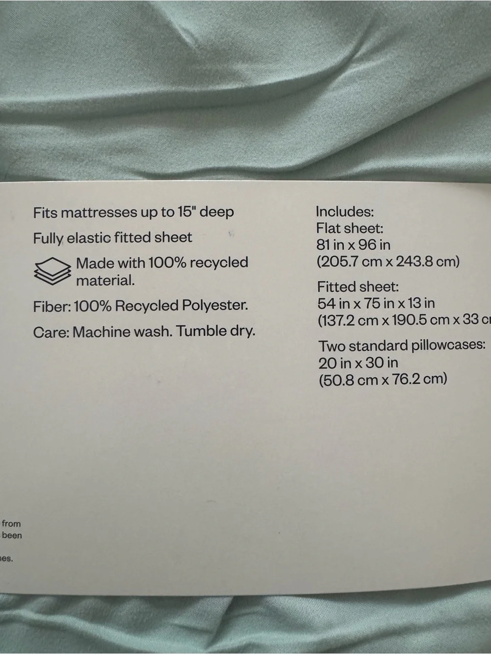 Room Essentials Microfiber Sheet Set - Mint